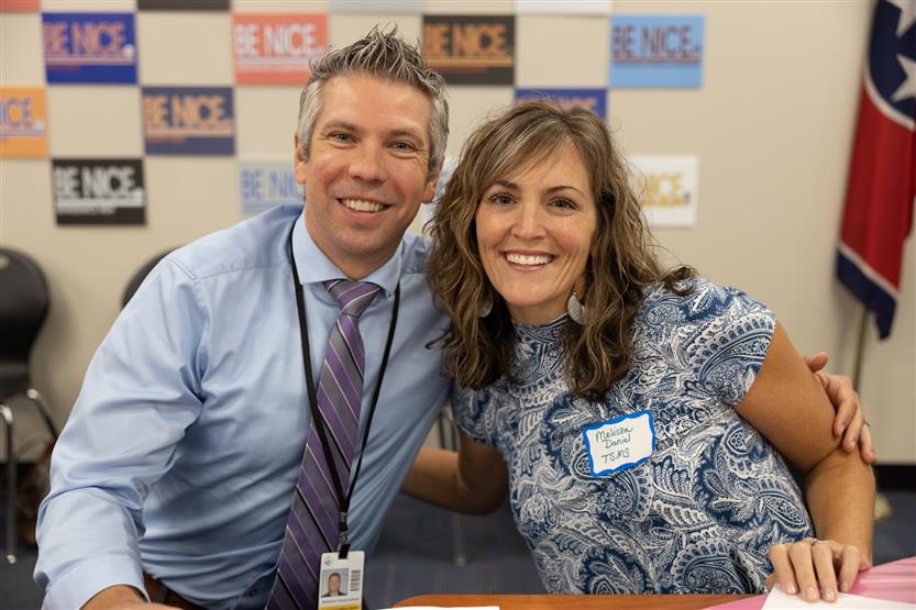 A PTO president and a school principal